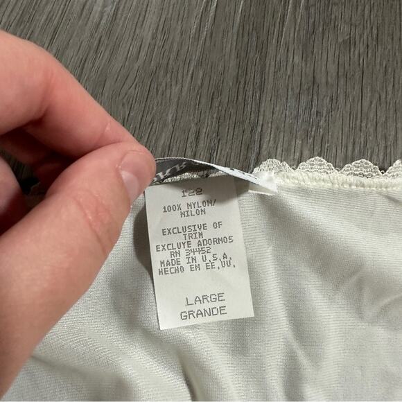 Vintage 70's Lorraine Off White‎ Lace Prairie Cottagecore Button Nightgown Sz L - Picture 6 of 11